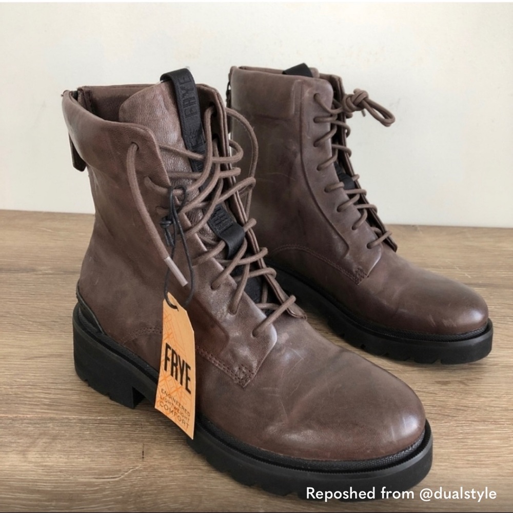 FRYE Allison Combat Boots NWT Size 8